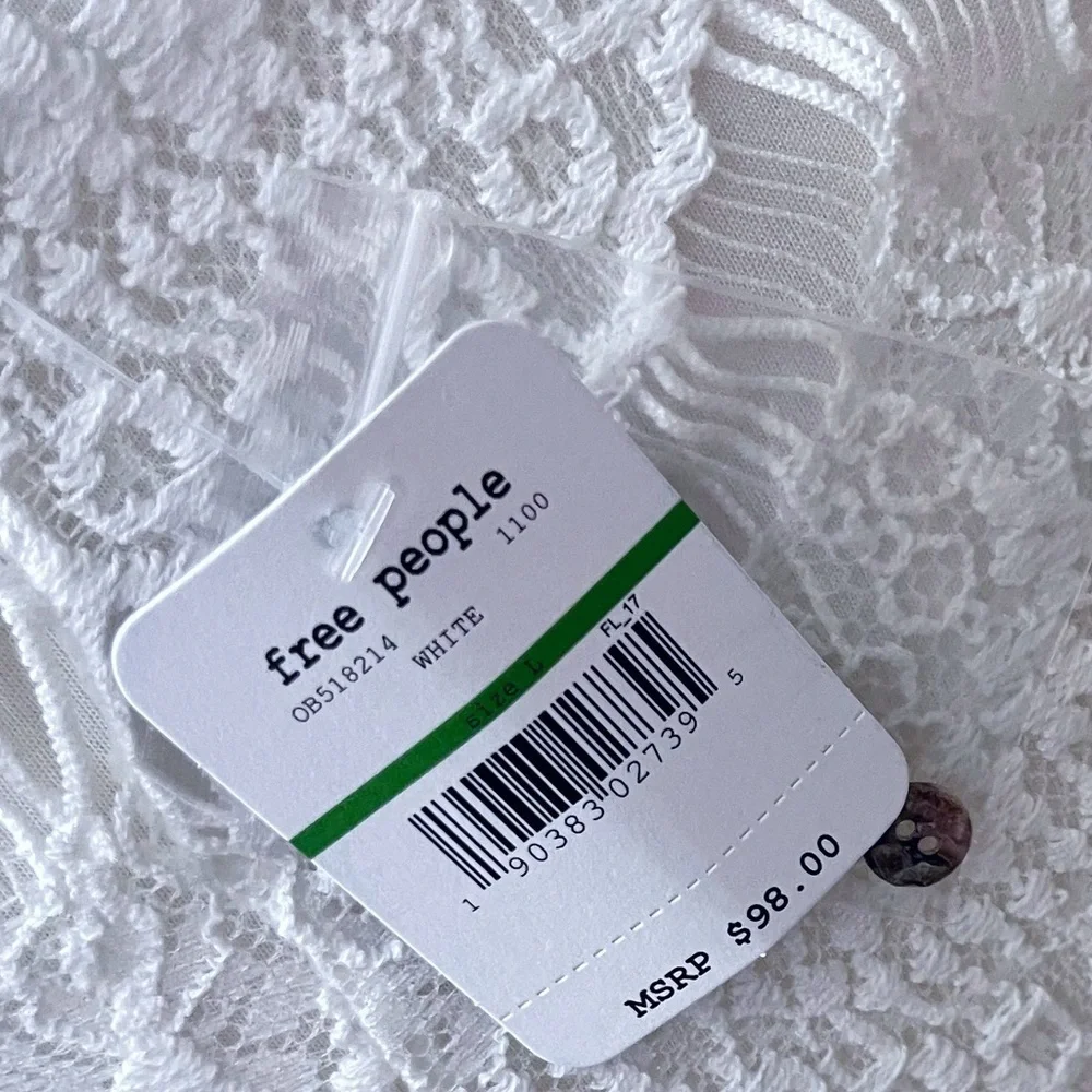 Free People White Lace Backless Dress Wedding Party Brunch Nightout Chic